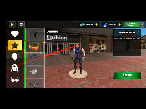 how to use laser glasses in rope hero vice town gameplay *2*