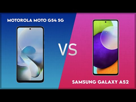 Motorola Moto G54 5G vs Samsung Galaxy A52 Technical Comparison