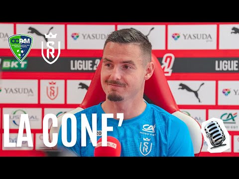 The press conference before the match against OCPAM (French Cup)