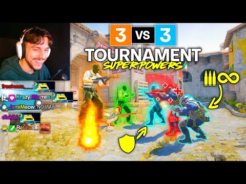 I Hosted a 3v3 Tournament with SUPER POWERS...