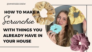 How to Make a Scrunchie Easy Tutorial | AMarieEcoSew