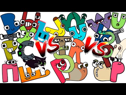 RUSSIAN ALPHABET LORE vs SPANISH ALPHABET LORE vs ENGLISH ALPHABET LORE COMPLETE EDITION 3 (P/П-W/Ы)