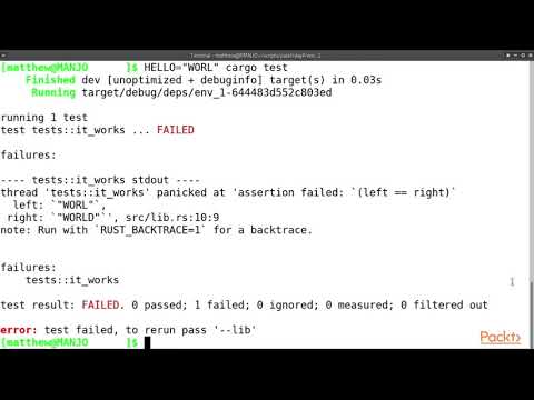 Learn Rust in 7 Days Environment Variables | packtpub com