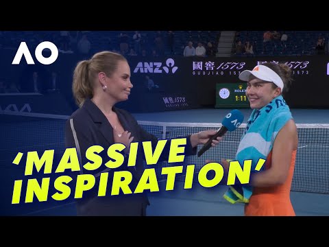 Iva Jovic shows Jelena Dokic some love post match | AO 2026 | Wide World of Sports
