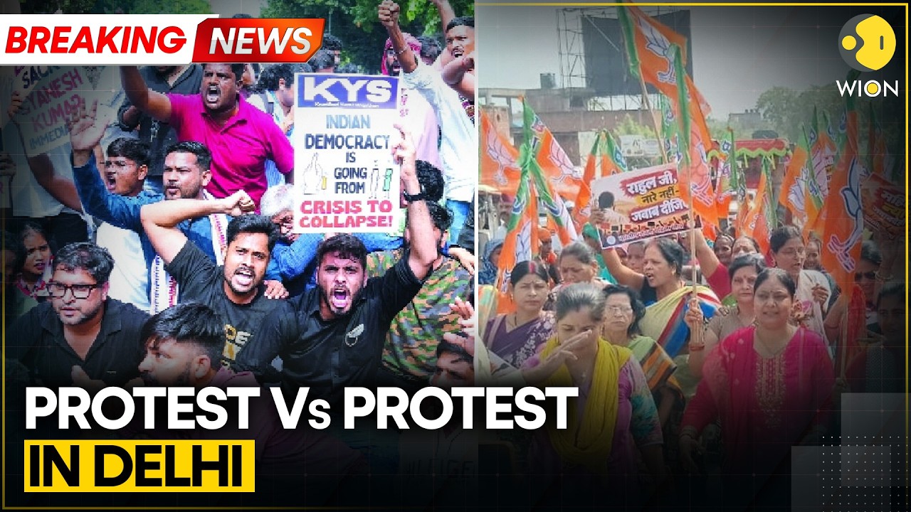 Delhi Protest: BJP's Massive Stir Against Congress In Delhi  | WION Breaking