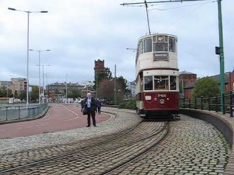 1931 Tram No. 762 departs Woodside - Wirral Bus and Tram Show 2019
