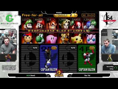 Smash 64: WDR | Dew2 (Captain Falcon) V The Yid (Fox) - Shattered 164 Tournament SSB64
