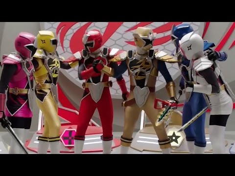 Power Rangers Ninja Steel - Gold Rush - Megazord Fight | Episode 8 | Power Rangers Official