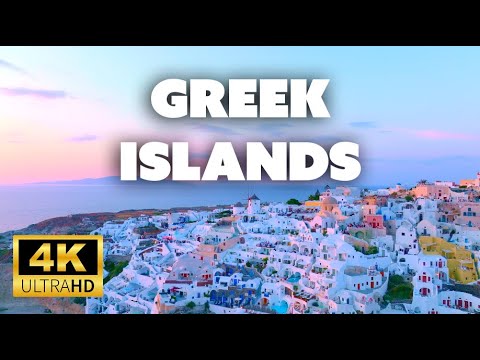 Greece 4K 2023 1 HOUR - Islands & Seaside Scenic Relaxation Film With Calming Music
