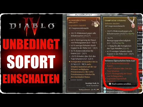 Diablo 4 Ausrüstung richtig Vergleichen WICHTIGE Option für JEDEN Spieler Sofort Anschalten