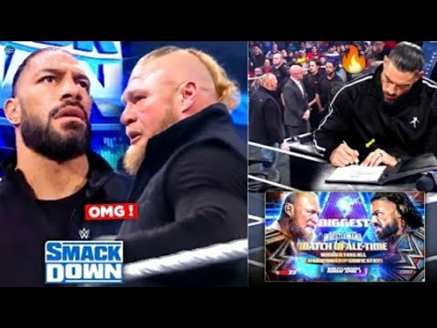 BROCKLESNAR Destroy Roman Reigns security SmackDown
