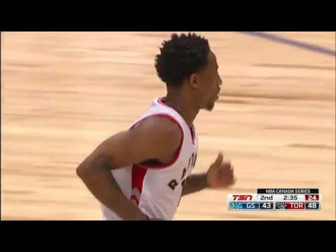 DeMar DeRozan's Monster Slam   Warriors vs Raptors   October 1, 2016   2016 17 NBA Preseason