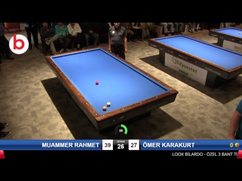 MUAMMER RAHMET & ÖMER KARAKURT Bilardo Maçı - LOOK BİLARDO ÖZEL 3 BANT TÜRKİYE ŞAMPİYONASI -ÇEYREK FİNAL