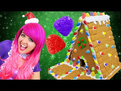Let's Make A Gingerbread House! | DIY Christmas Gingerbread Cookie Candy House | KiMMi THE CLOWN
