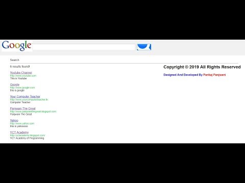 Search Engine Project PHP MYSQL | By Pankaj Panjwani