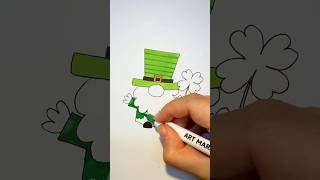 How to draw a Leprechaun with clover | Step by step st Patrick’s drawing
