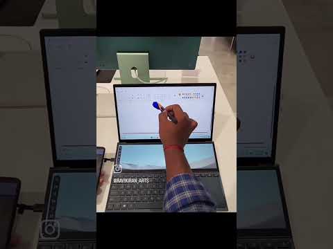 Experiencing the ASUS Zenbook duo artistic features #shortsvideo