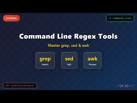Command Line Regex Tools: grep, sed, & awk for Beginners