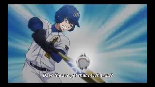 DIAMOND NO ACE: Sawamura's 1ST HIT IN BATTING FAKE BUNT