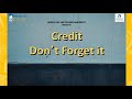 October 2021 PYA Workshop: Credit, Don't Forget It