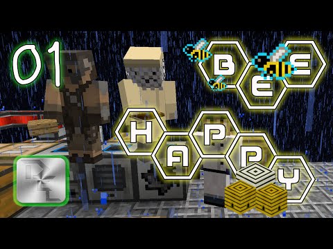 Minecraft Mod Pack Bee Happy - Episode 1 - Getting Started in Bee Happy