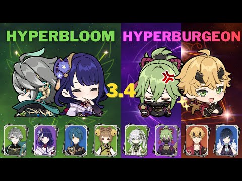 Alhaitham Hyperbloom & Kuki x Thoma Hyperburgeon - 3.4 Spiral Abyss Floor 12