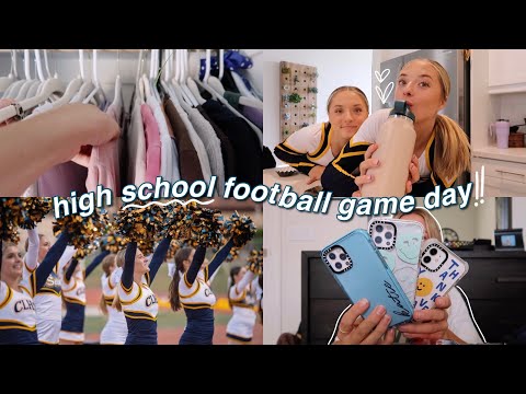 GAMEDAY VLOG | getting ready & cheering at a high school game