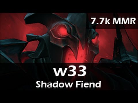 590: w33(w33haa) as Shadow Fiend Mid(R)  - 7.7k MMR Ranked Gameplay - 20150527