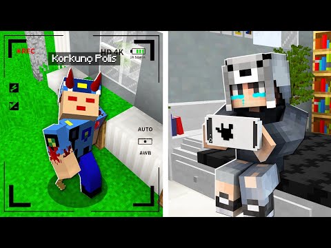 KORKUNÇ POLİSİ KAMERADA YAKALADIM 😱 - Minecraft