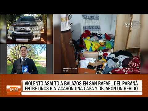 Violento asalto a balazos en San Rafael del Paraná