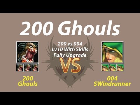 (GhVSH) 200 Ghoul vs 4 Sylvanas Windrunner (Lv10 With Skills) Fully Upgrade 1080p