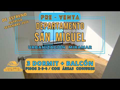 San Miguel MIRAMAR - Dpto de 3 dormitorios + Balcón + Áreas Comunes (Pre-Venta - vista exterior)