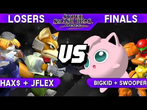 Smash Melee - Hax$ + Jflex (Fox / Sheik) vs BigKid + Swooper (Puff / Samus) - Major Flavor LF