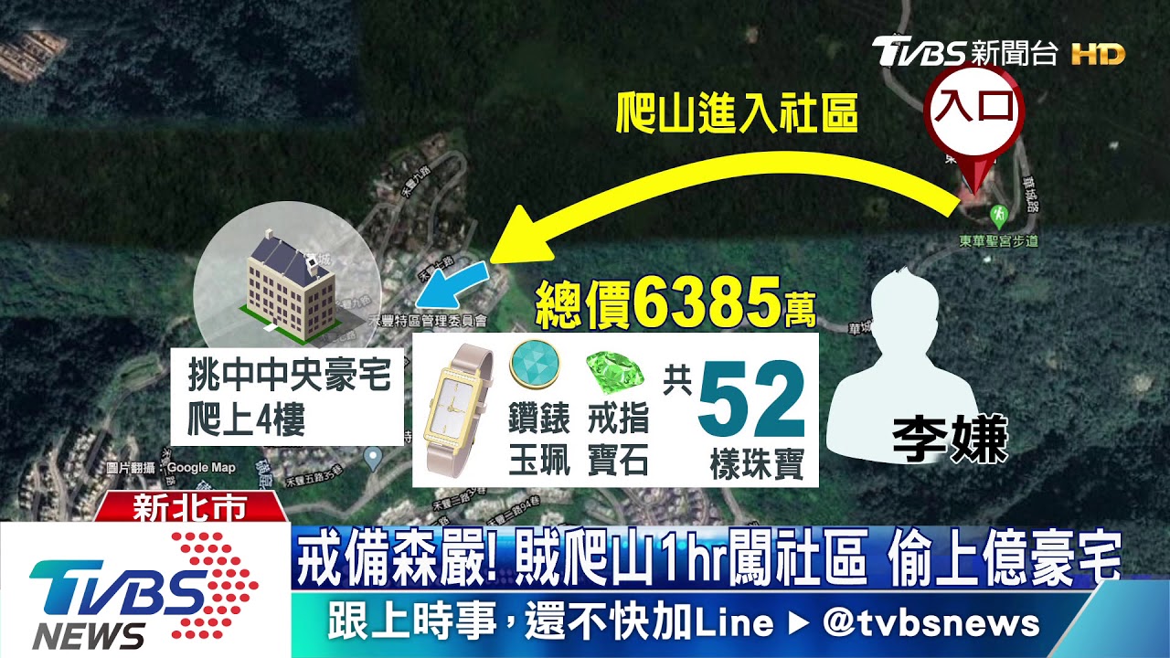 爬山潛入豪宅! 科技董娘遭竊6千萬珠寶