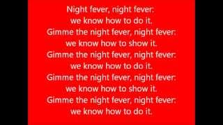 Glee - Night Fever - Lyrics