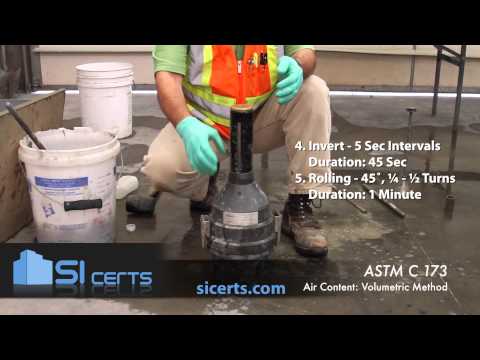 ASTM C173 - ACI Volumetric Air Meter Test (Newer Version Available, Click Top Right Corner)