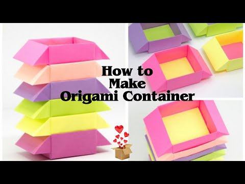 Origami Box| How to Make Paper Container | Handmade Paper Craft