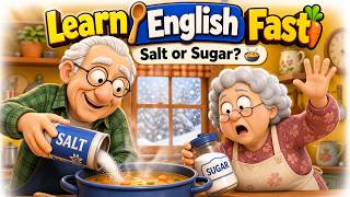 Grandpa Ruins the Soup! Easy English Dialogue 😅🍲