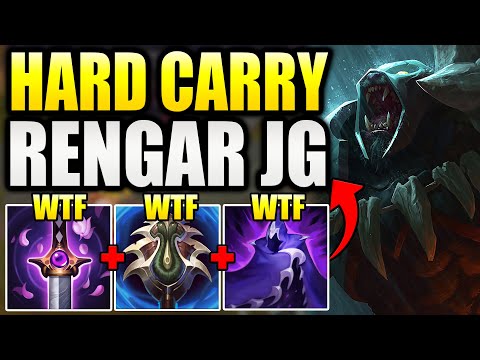 HOW TO PLAY RENGAR JUNGLE & HARD CARRY YOUR SOLO Q GAMES EASILY! (THIS CHAMP IS OP...)