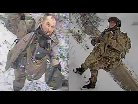 Ukrainische FPV-Drohne greift fliehende russische Soldaten am Bunker an! Eingang versiegelt…