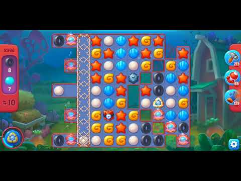 Fishdom. 8366 hard level no boosters and diamonds. 16 moves (❌ no lightning)