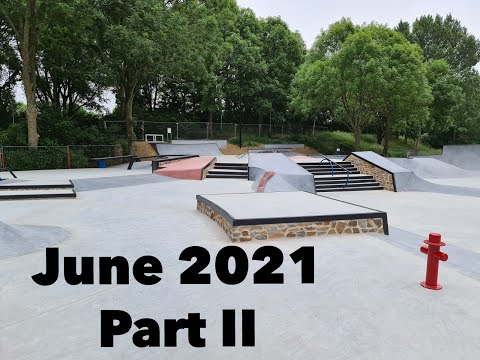 June 2021 part 2 (skatepark Rhoon, Skatepark Spijkenisse, Barendrecht, skateland) NEW TRICKS!!
