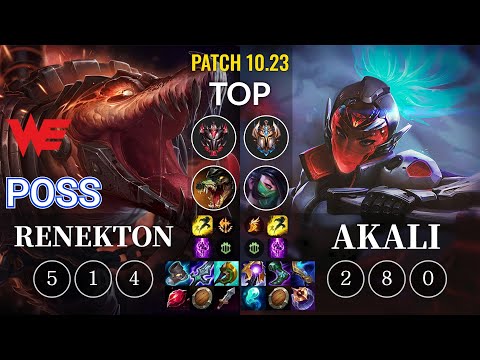 WE Poss Renekton vs Akali Top - KR Patch 10.23