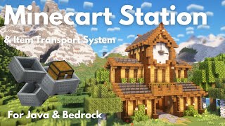 MINECART STATION | Minecraft Tutorial | Java &amp; Bedrock [1.21+]