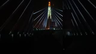 preview picture of video 'Signature bridge , live signature bridge , beautiful bridge in India , best bridge in world, great'