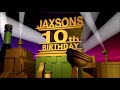 Jaxsons 10th Birthday Logo