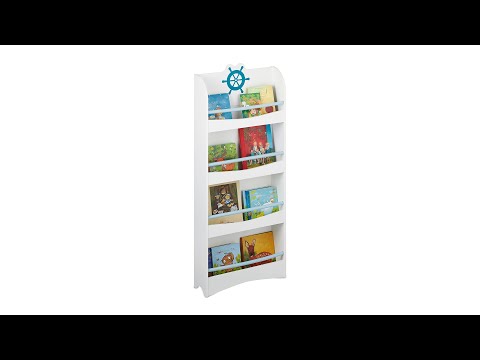 Bücherregal Seefahrt für Kinder Blau - Weiß - Holzwerkstoff - 51 x 124 x 15 cm