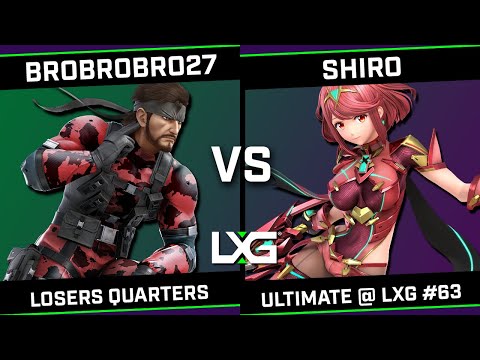 brobrobro27 (Snake) vs Shiro (Pyra Mythra) - Smash Ultimate @ LXG 63