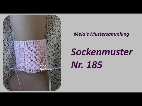 Sockenmuster Nr. 185 - Strickmuster in Runden stricken / Socks knitting pattern