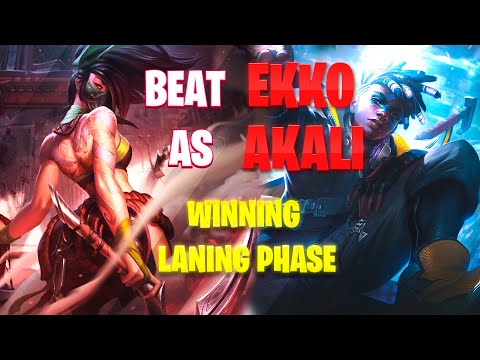 Akali VS Ekko | How to beat Ekko as Akali | Tips And Counters for Laning Phase